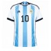 Camiseta Argentina Lionel Messi #10 Primera Equipación Mundial 2022 manga corta
